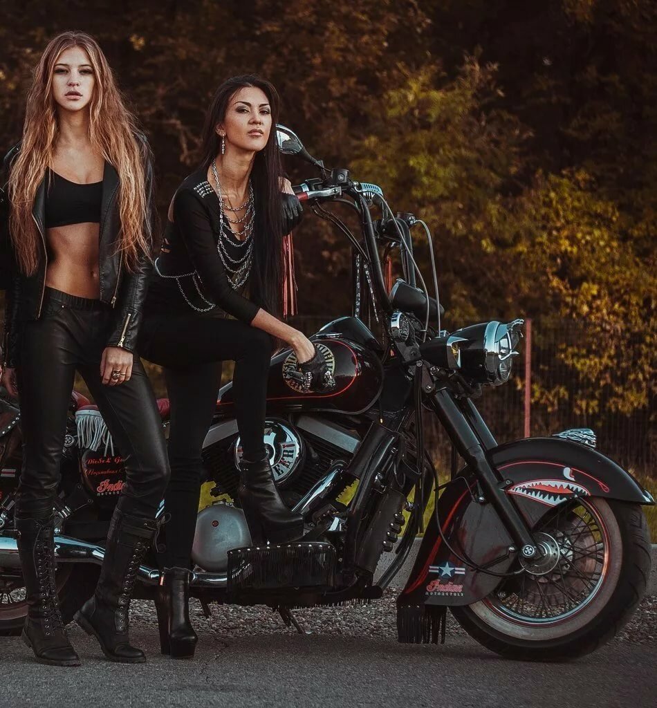 Beautiful girls and bikes in Ensenada
