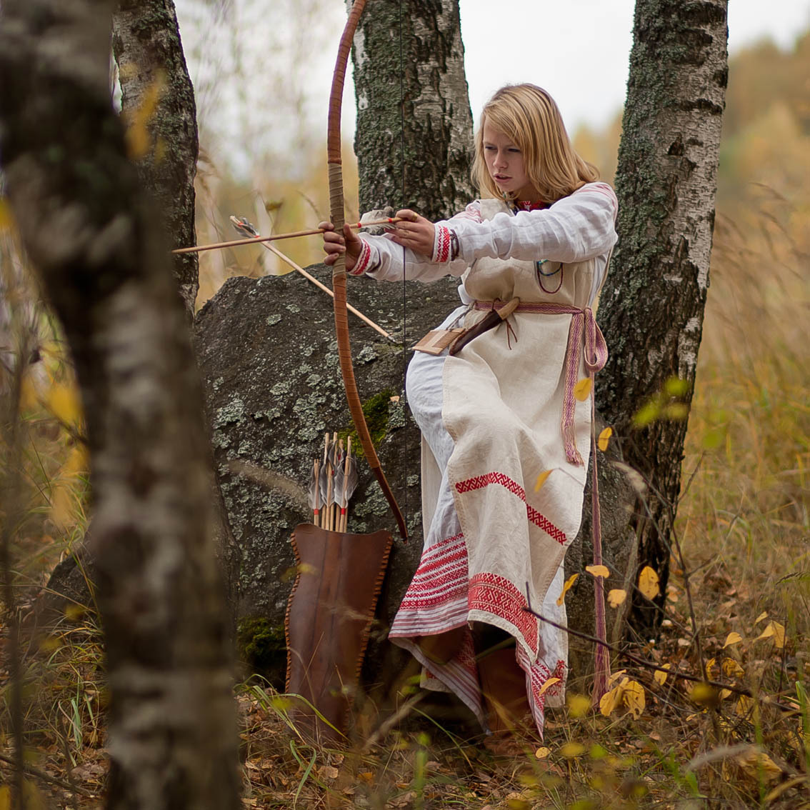 Sexy photo Girls in Slavic costumes in Ensenada